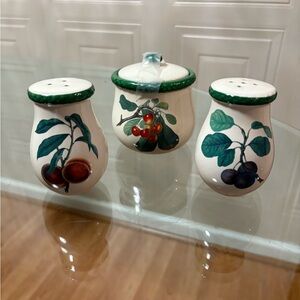 Great Condition Salt And Pepper And Sugar Bowl